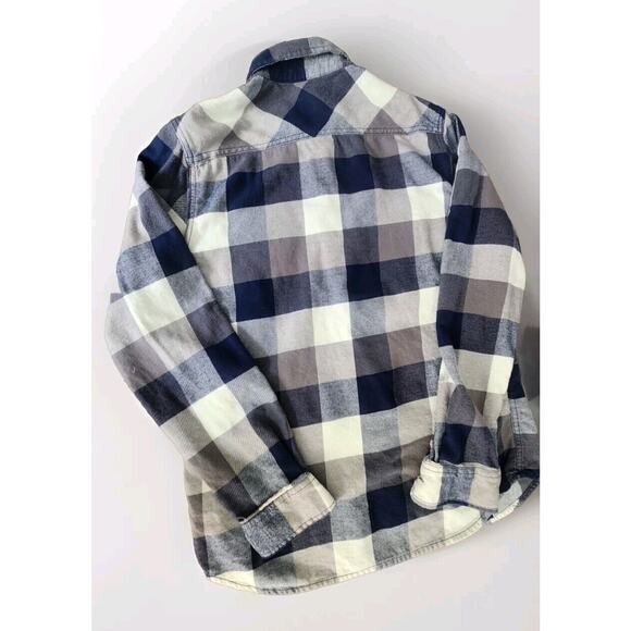 Vans Off The Wall Men's Box Flannel Shirt Plaid Checkered Blue / Gray Size Small - Picture 2 of 6